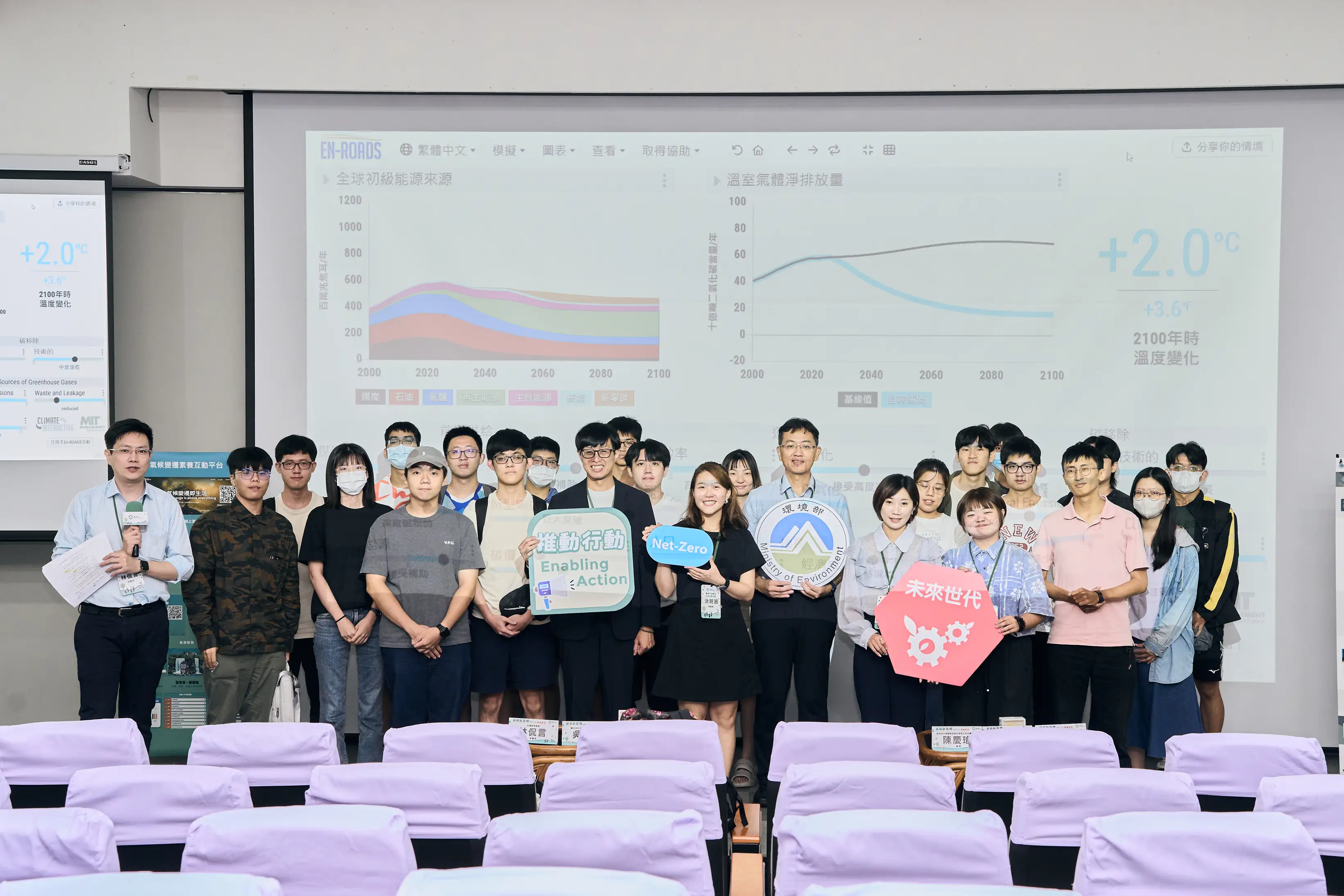 與En-ROADS 氣候模擬器結果合影